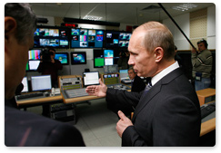 Prime Minister Vladimir Putin met with the creative team of the NTV Channel and congratulated them on the channel’s 15th anniversary