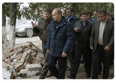 Prime Minister Vladimir Putin arrived in the Republic of Chechnya for an inspection visit|16 october, 2008|16:00