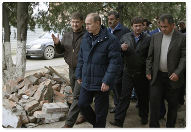 Рабочая поездка В.В.Путина в Чеченскую Республику