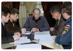 Prime Minister Vladimir Putin arrived in the Republic of Chechnya for an inspection visit|16 october, 2008|16:00