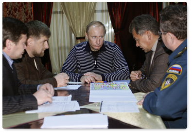 During his visit to the Republic of Chechnya, Vladimir Putin met with the Republic’s authorities