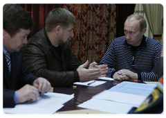 Prime Minister Vladimir Putin arrived in the Republic of Chechnya for an inspection visit|16 october, 2008|16:00
