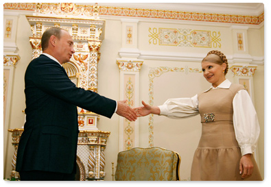 Prime Minister Vladimir Putin held talks with Ukrainian Prime Minister Yulia Tymoshenko