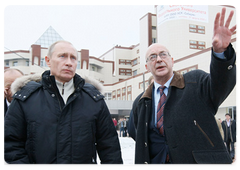 Prime Minister Vladimir Putin inspected progress at Siberian Federal University in Krasnoyarsk|22 october, 2008|09:00