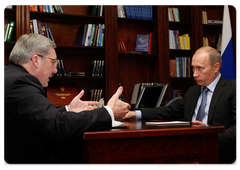 Russian Prime Minister Vladimir Putin met with Novosibirsk Region Governor Viktor Tolokonsky|22 october, 2008|16:00