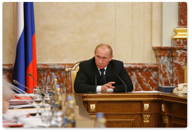 Prime Minister Vladimir Putin chaired a Cabinet meeting