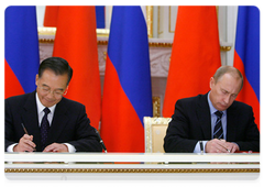 Closing remarks by Prime Minister Vladimir Putin and Chinese Premier Wen Jiabao at the 13th Regular Meeting of Prime Ministers of Russia and China|28 october, 2008|16:30