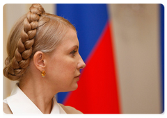 After their talks, Russian Prime Minister Vladimir Putin and Ukrainian Prime Minister Yulia Tymoshenko held a joint news conference|2 october, 2008|20:00