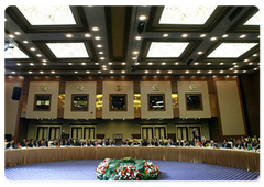 Prime Minister Vladimir Putin addressed an expanded meeting of the Shanghai Cooperation Organisation’s Council of Heads of Government (Prime Ministers)|30 october, 2008|09:00