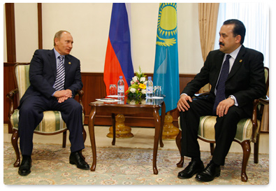 Председатель Правительства России В.В.Путин провел беседу с премьер-министром Республики Казахстан К.Масимовым