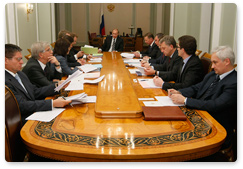 Prime Minister Vladimir Putin chaired an economic meeting