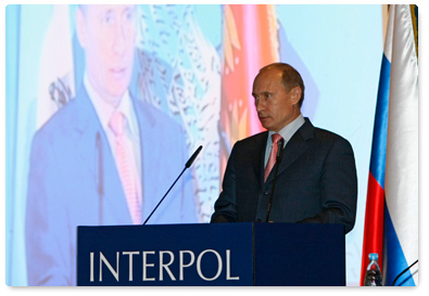 Prime Minister Vladimir Putin made a speech at 77th Interpol General Assembly