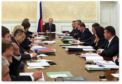 Prime Minister Vladimir Putin held a meeting of the Russian Government’s Presidium