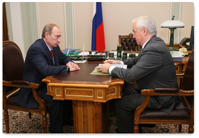 Vladimir Putin held a meeting with Governor of the Voronezh Region Vladimir Kulakov