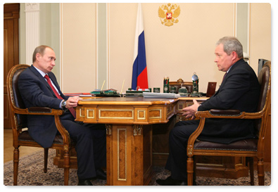 Vladimir Putin met with Regional Development Minister Viktor Basargin