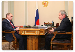 Vladimir Putin met with Regional Development Minister Viktor Basargin