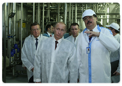 During his working visit to the North-Western Federal District Prime Minister Vladimir Putin made a trip to a dairy farm in Gatchina|24 november, 2008|19:23