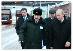 Prime Minister Vladimir Putin visited the Torfyanovka international transport crossing point on the Russian-Finnish border in the Leningrad Region