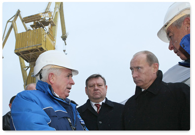 В.В.Путин посетил ОАО «Выборгский судостроительный завод»