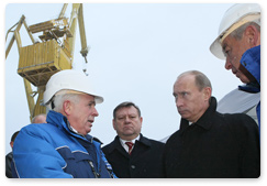 Prime Minister Vladimir Putin visited the Vyborg Shipyard