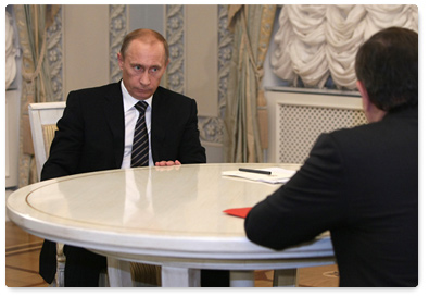 Vladimir Putin met with Leningrad Region’s Governor Valery Serdyukov