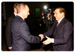 Prime Minister Vladimir Putin met with Italian Prime Minister Silvio Berlusconi|6 november, 2008|19:00