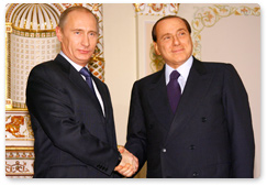 Prime Minister Vladimir Putin met with Italian Prime Minister Silvio Berlusconi