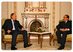 Prime Minister Vladimir Putin met with Italian Prime Minister Silvio Berlusconi|6 november, 2008|19:00