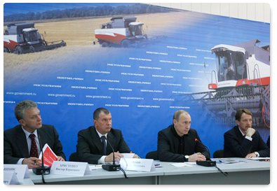 Prime Minister Vladimir Putin chaired a meeting on the development of agricultural machinery production