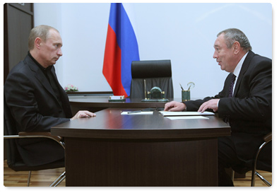 В.В.Путин провел встречу с губернатором Ростовской области В.Ф.Чубом