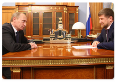 Prime Minister Vladimir Putin met with Chechen President Ramzan Kadyrov|11 december, 2008|21:00