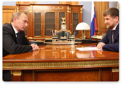 Prime Minister Vladimir Putin met with Chechen President Ramzan Kadyrov