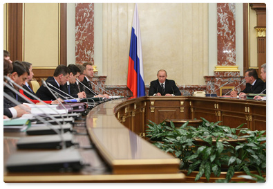 Prime Minister Vladimir Putin chaired a cabinet meeting