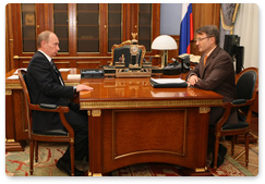 Prime Minister Vladimir Putin met with Sberbank President German Gref