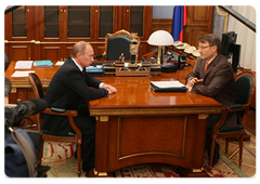 Prime Minister Vladimir Putin met with Sberbank President German Gref|22 december, 2008|19:00