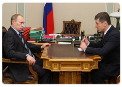 Prime Minister Vladimir Putin met with Deputy Prime Minister Dmitry Kozak|23 december, 2008|18:00