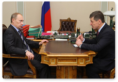 Prime Minister Vladimir Putin met with Deputy Prime Minister Dmitry Kozak