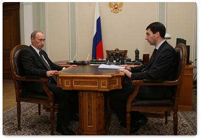 Prime Minister Vladimir Putin held a meeting with Minister of Communications and Mass Media Igor Shchyogolev