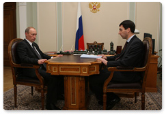 Prime Minister Vladimir Putin held a meeting with Minister of Communications and Mass Media Igor Shchyogolev