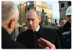 Vladimir Putin visited the construction site of the Federal Scientific Clinical Centre of Child Hematology, Oncology and Immunology