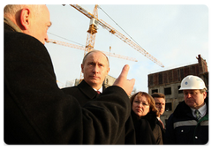 Vladimir Putin visited the construction site of the Federal Scientific Clinical Centre of Child Hematology, Oncology and Immunology|25 december, 2008|13:00