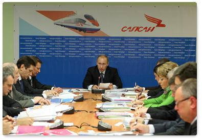 Prime Minister Vladimir Putin chaired a meeting on the development of Russian railway transport