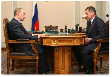 Vladimir Putin met with Emergency Situations Minister Sergei Shoigu