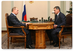 Vladimir Putin met with Emergency Situations Minister Sergei Shoigu