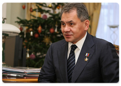 Vladimir Putin met with Emergency Situations Minister Sergei Shoigu|27 december, 2008|14:00