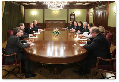 Prime Minister Vladimir Putin met with the speaker of the Ukranian Parliament Vladimir Litvin