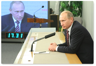 В.В.Путин встретился с журналистами «правительственного пула» и поздравил их с наступающим Новым годом