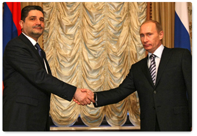 Prime Minister Vladimir Putin met with Armenian Prime Minister Tigran Sargsyan