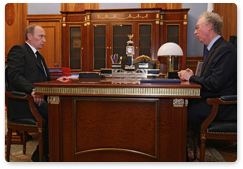 Prime Minister Vladimir Putin met with Oleg Vyugin, board chairman of MDM Bank