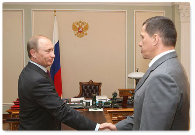 Prime Minister Vladimir Putin met with Natural Resources Minister Yury Trutnev